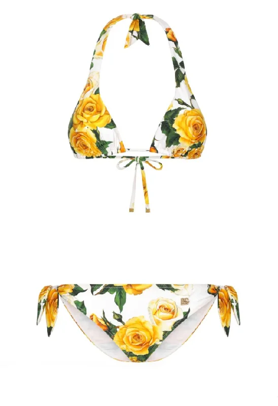 Dolce & Gabbana Yellow Rose triangle bikini set Monokini bikini, Sexy, Elegant, Comfortable Dolce & Gabbana Yellow Rose triangle bikini set Monokini bikini, Sexy, Elegant, Comfortable