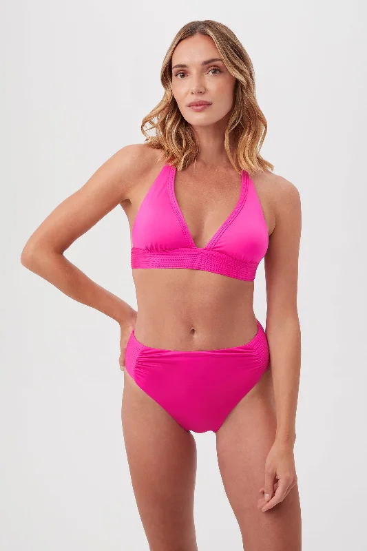 Monaco Pleated Halter Triangle Bikini Top - Paradise Pink Strapless bikini, Sexy, Chic, Comfortable Monaco Pleated Halter Triangle Bikini Top - Paradise Pink Strapless bikini, Sexy, Chic, Comfortable