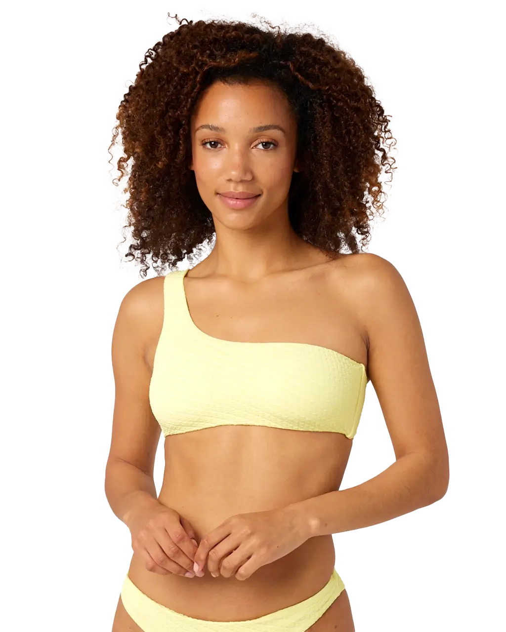 Custom Rib One Strap Bikini Top in Light Yellow Adjustable strap bikini, Custom fit, Comfortable, Stylish Custom Rib One Strap Bikini Top in Light Yellow Adjustable strap bikini, Custom fit, Comfortable, Stylish