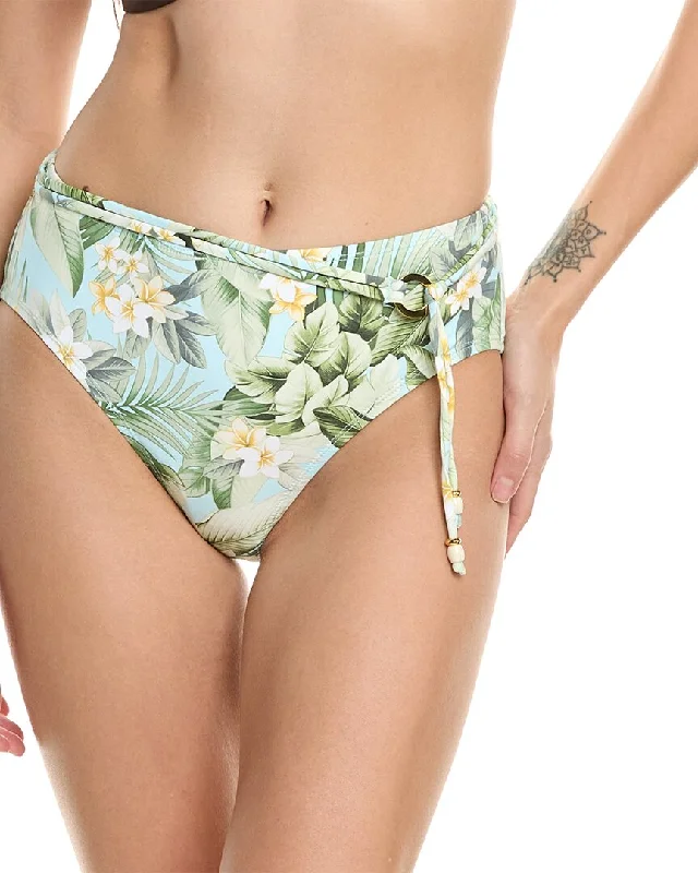 Tommy Bahama Paradise Fronds Belt High-Waist Bikini Bottom Bikini with side straps, Sexy, Comfortable, Trendy Tommy Bahama Paradise Fronds Belt High-Waist Bikini Bottom Bikini with side straps, Sexy, Comfortable, Trendy