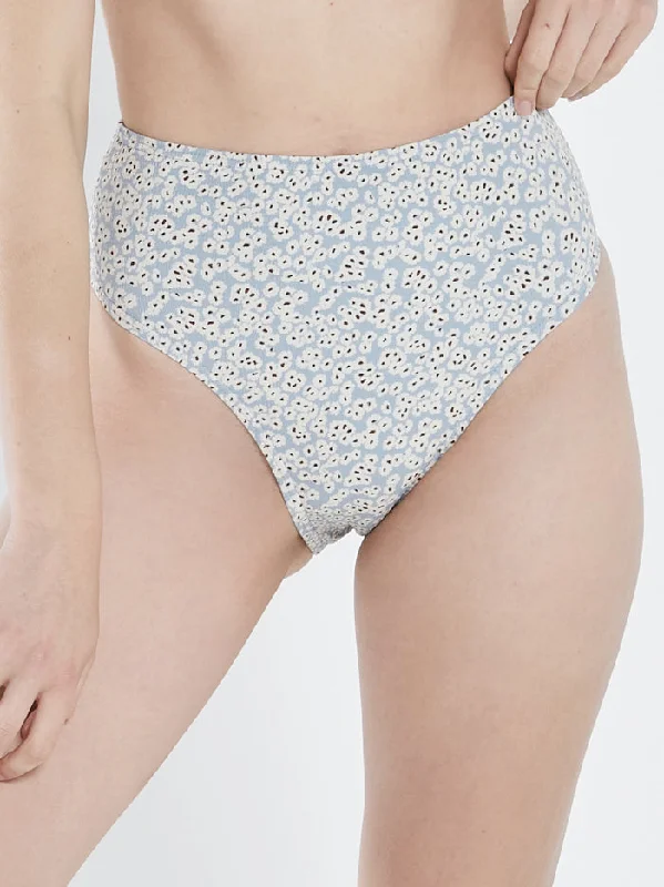 Mallory High Cut Bikini Bottom - Steel Blue Floral print swimsuit, Feminine, Beachwear, Trendy Mallory High Cut Bikini Bottom - Steel Blue Floral print swimsuit, Feminine, Beachwear, Trendy