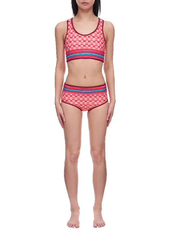 Halter Top Bikini (BKMM0003A0-UTT077-IDC49-PINK-B) Thong bikini bottom, Sexy, Comfortable, Trendy Halter Top Bikini (BKMM0003A0-UTT077-IDC49-PINK-B) Thong bikini bottom, Sexy, Comfortable, Trendy