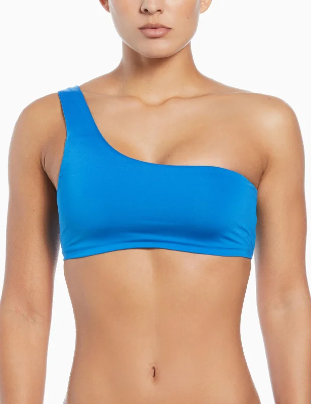 Asymmetrical Bikini Top - Photo Blue Stretch bikini, Comfortable, Trendy, Chic