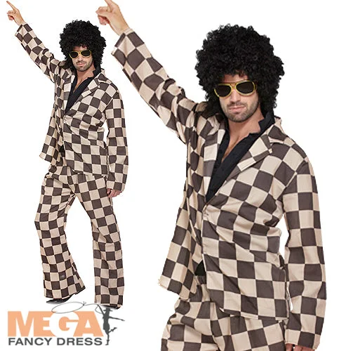 Men's Disco Suit 1970s Saturday Night Fever Fancy Dress Costume Tunics Stylish elegant Men's Disco Suit 1970s Saturday Night Fever Fancy Dress Costume Tunics Stylish elegant