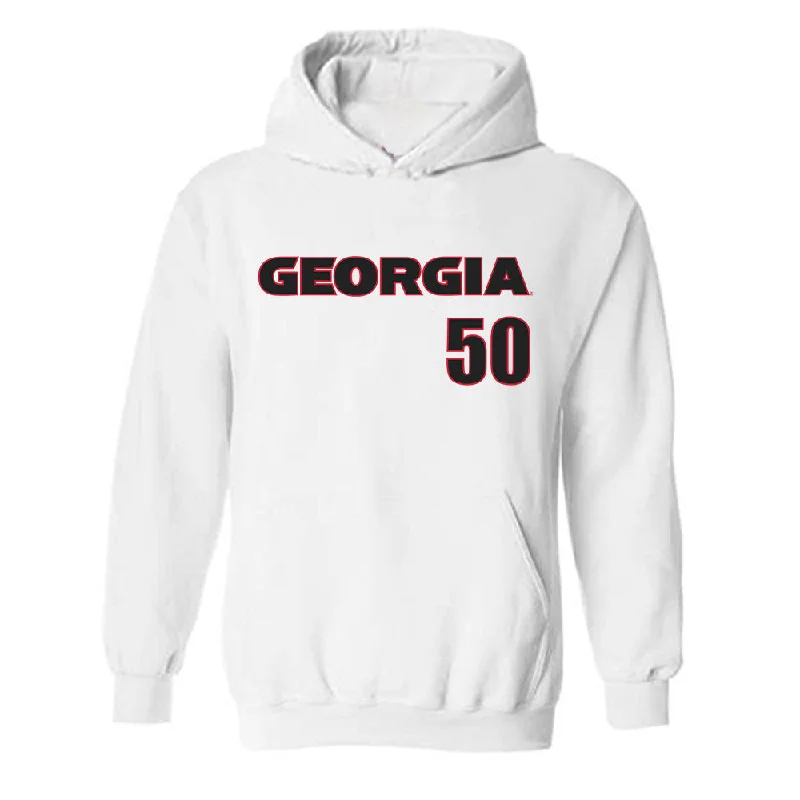 Georgia - NCAA Women's Soccer : Hannah White - Classic Shersey Hooded Sweatshirt Hoodie with Belted Waist Structured Tailored