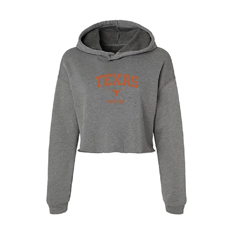 Texas - NCAA Women's Soccer : Carly Montgomery - Women's Crop Fleece Hoodie Hoodie with Toggle Buttons Decorative Unique Texas - NCAA Women's Soccer : Carly Montgomery - Women's Crop Fleece Hoodie Hoodie with Toggle Buttons Decorative Unique