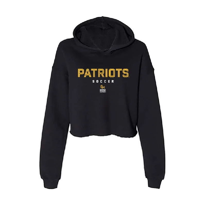 GMU - NCAA Women's Soccer : Josie Stockett - Women's Crop Fleece Hoodie Hoodie with Snap Buttons Easy Quick GMU - NCAA Women's Soccer : Josie Stockett - Women's Crop Fleece Hoodie Hoodie with Snap Buttons Easy Quick