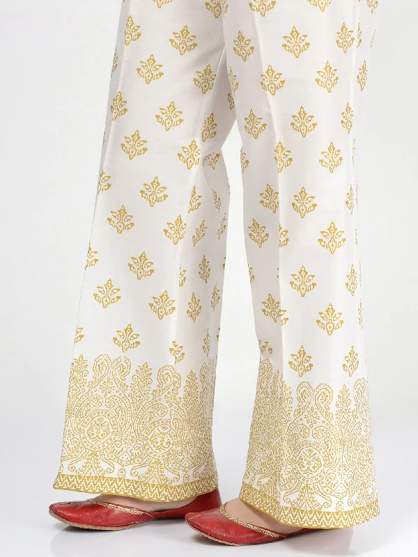 Cambric Printed Bootcut Pants Trendy Velvet Pants