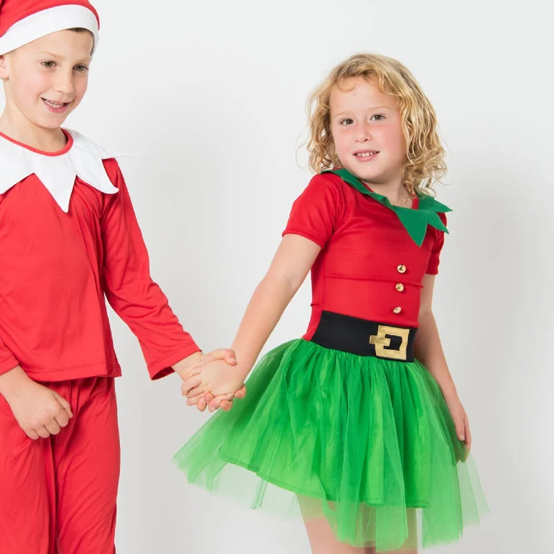 Merry Elfmas Dress Boat Neckline Classic