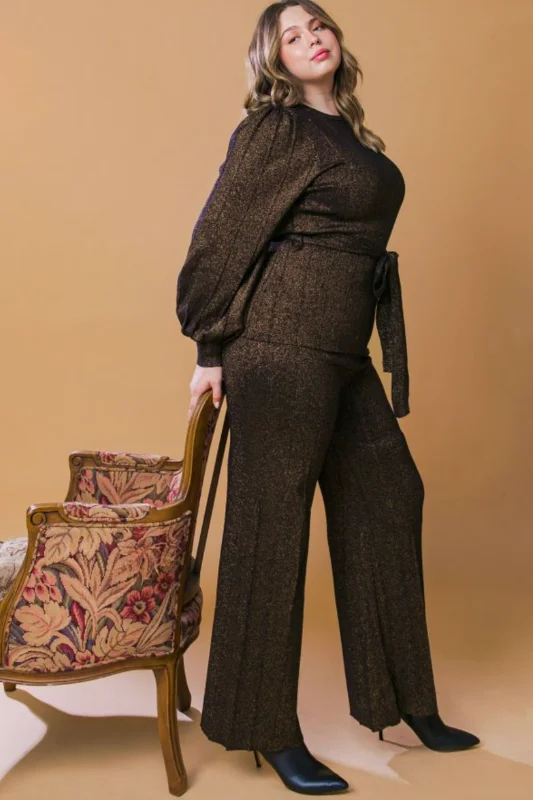 Tera Shimmer Pant - PLUS Elegant Dress Pants
