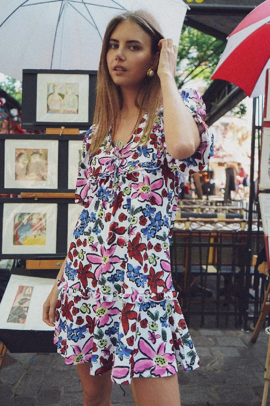 The Mercedes Dress - Abstract Garden Tunics New arrival