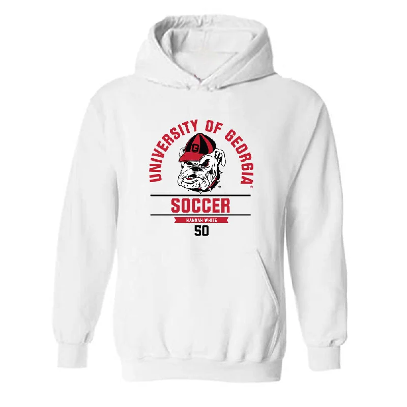 Georgia - NCAA Women's Soccer : Hannah White - Classic Fashion Shersey Hooded Sweatshirt Hoodie with Double Zipper Versatile Adjustable