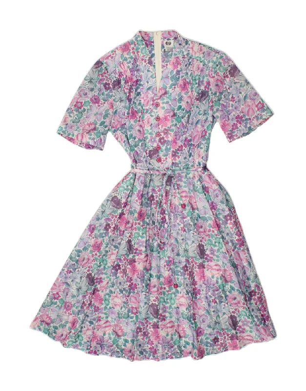 C&A Womens A-Line Dress UK 8 Small Multicoloured Floral Polyester Tunics Bestseller popular
