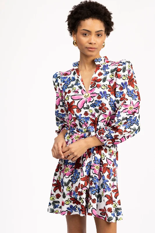 The Hazel Dress - Abstract Garden Tunics Formal black