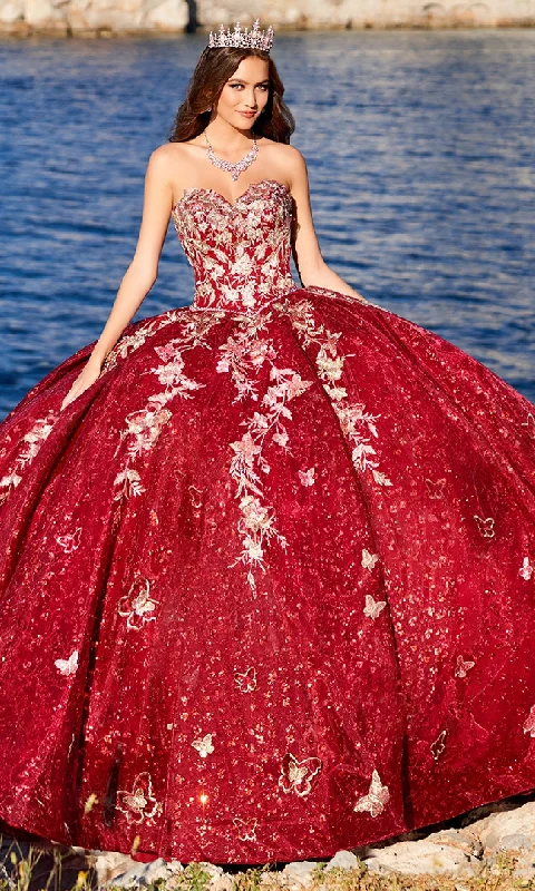 Strapless Quinceanera Dress: Princesa PR30121 Tunics Silk luxurious
