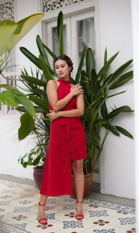 Pentas Halter Asymmetrical Dress Tunics New arrival