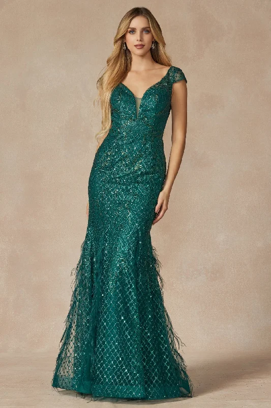 Enchanting Elegance: Shimmering Feather Prom Dress for Unforgettable Moments Tunics Mesh breathable