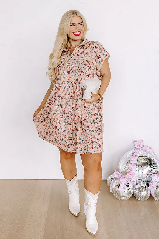Feeling At Peace Corduroy Dress Curves empire Waist empire