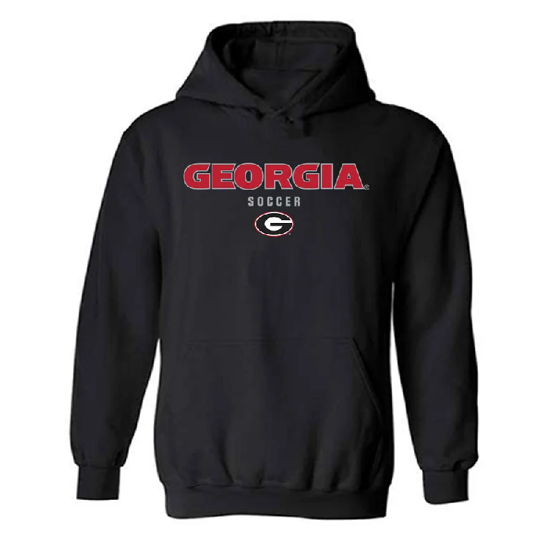 Georgia - NCAA Women's Soccer : Cate Hardin - Classic Shersey Hooded Sweatshirt Hoodie with Metallic Shiny Futuristic