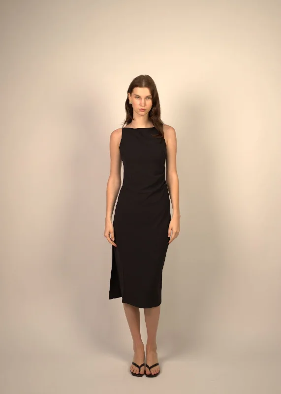 Kamali Side Split Draped Dress Tunics Travel practical