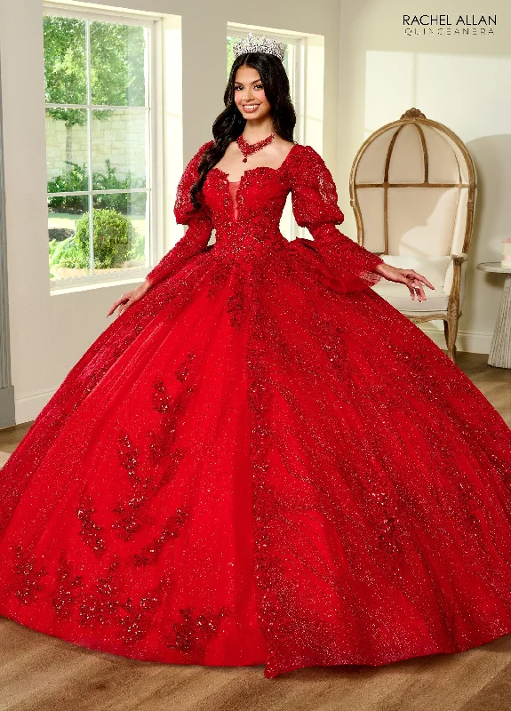 Strapless Puff Sleeve Quinceanera Dress by Rachel Allan RQ1135 Casual Short Summer