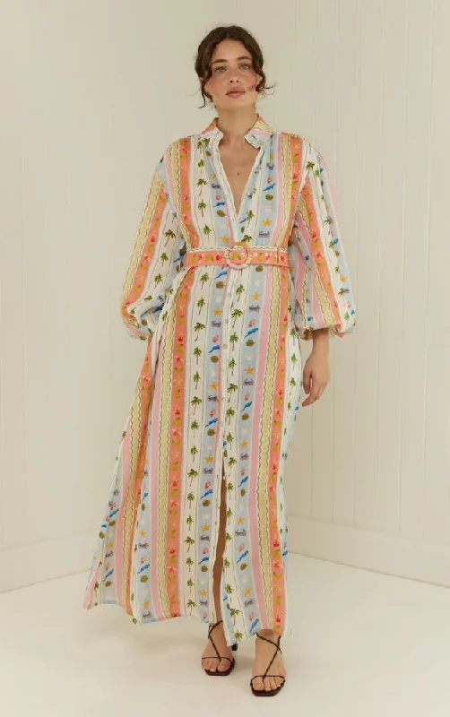 Palm Noosa - Noddy Dress - Tropical Stripe Tunics stripes playful