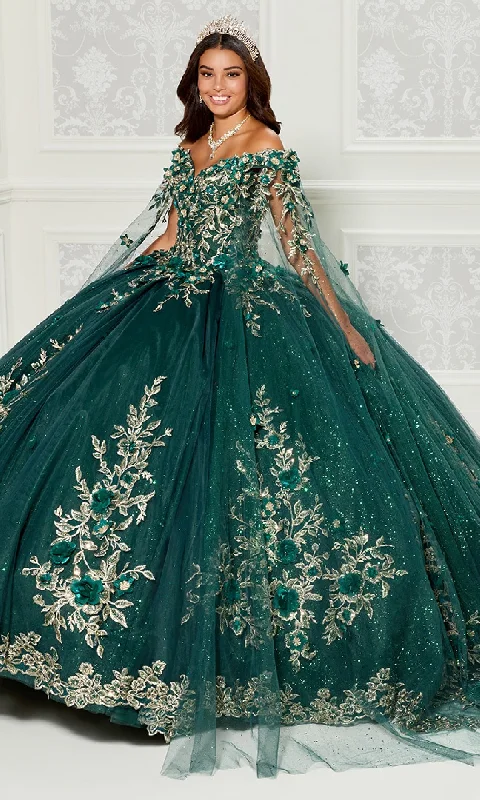 Quinceanera Dress PR30114 By Princesa Square Neckline Feminine