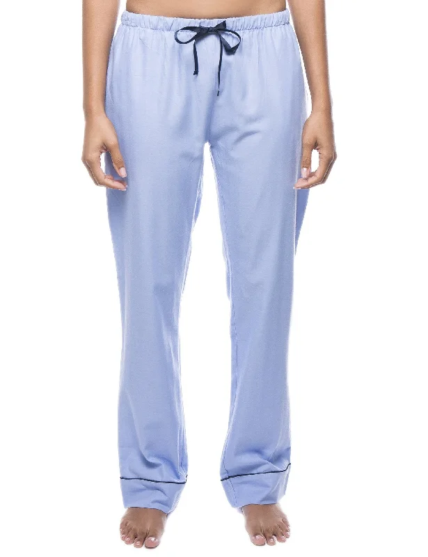 Womens 100% Cotton Flannel Lounge Pants - Herringbone Chambray Blue Lightweight Jogger Pants Womens 100% Cotton Flannel Lounge Pants - Herringbone Chambray Blue Lightweight Jogger Pants