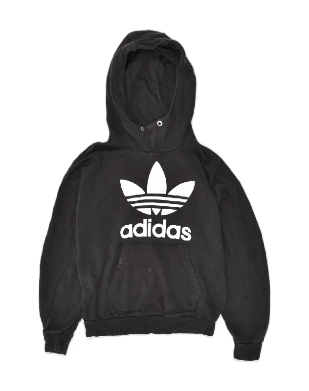 ADIDAS Womens Graphic Hoodie Jumper UK 6 XS Black Cotton Hoodie with Raglan Sleeves Sporty Comfortable ADIDAS Womens Graphic Hoodie Jumper UK 6 XS Black Cotton Hoodie with Raglan Sleeves Sporty Comfortable