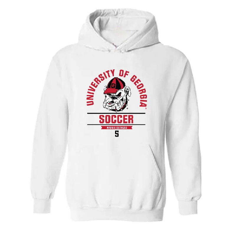Georgia - NCAA Women's Soccer : Margie detrizio - Classic Fashion Shersey Hooded Sweatshirt Hoodie with Drop Shoulder Relaxed Streetwear