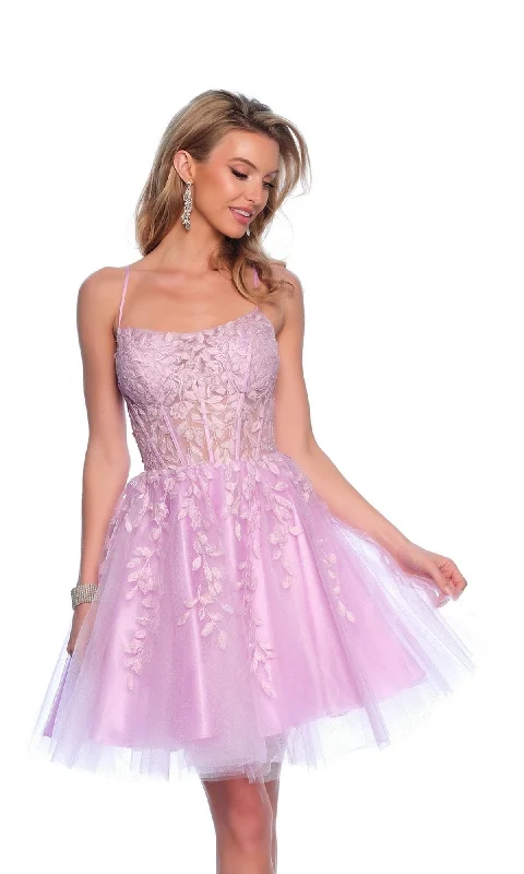 Purple Homecoming Dress: Dave & Johnny 11750 Tunics Business professional