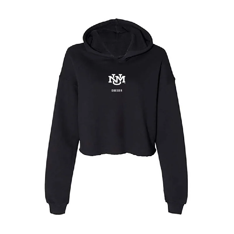 New Mexico - NCAA Women's Soccer : Samantha Corrie - Women's Crop Fleece Hoodie Hoodie with Hem Drawcord Adjustable Customizable