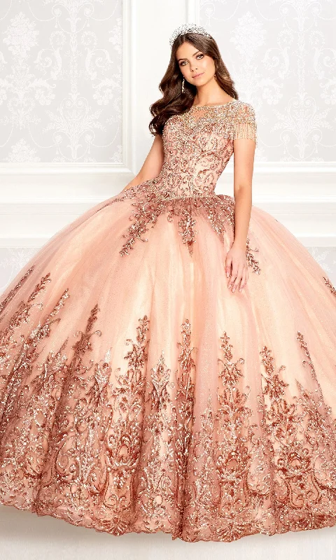 Short-Sleeve Quinceanera Dress: Princesa PR22026 Tunics Canvas sturdy