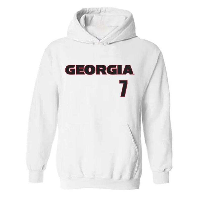 Georgia - NCAA Women's Soccer : Sophia Brelage - Classic Shersey Hooded Sweatshirt Hoodie with Snap Buttons Easy Quick