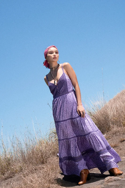 Jasmine Strappy Dress - Lilac Tunics Trendy modern