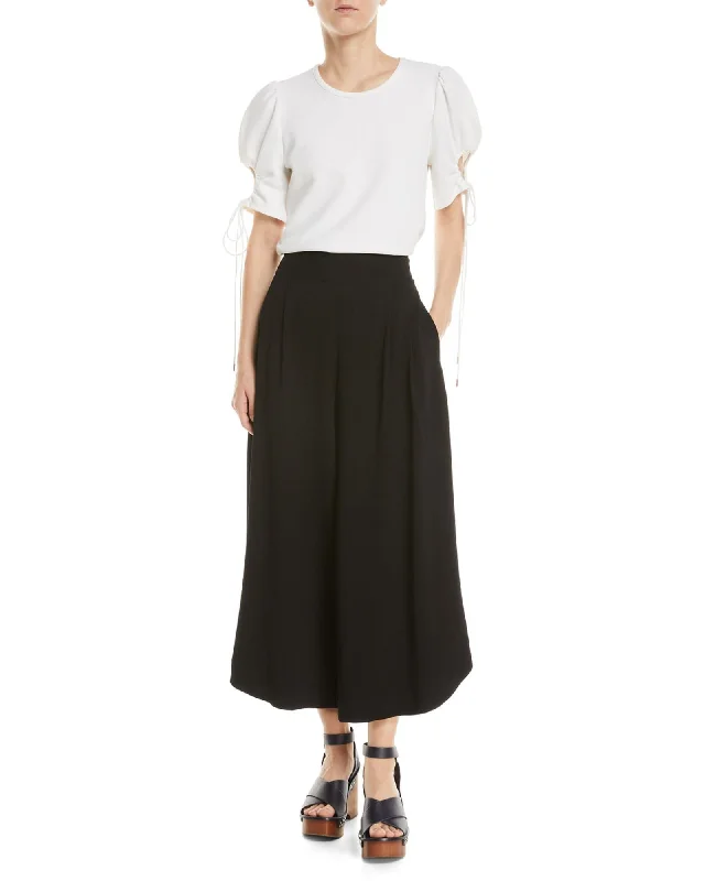 Cutaway Culotte Pants Formal Stretch Pants