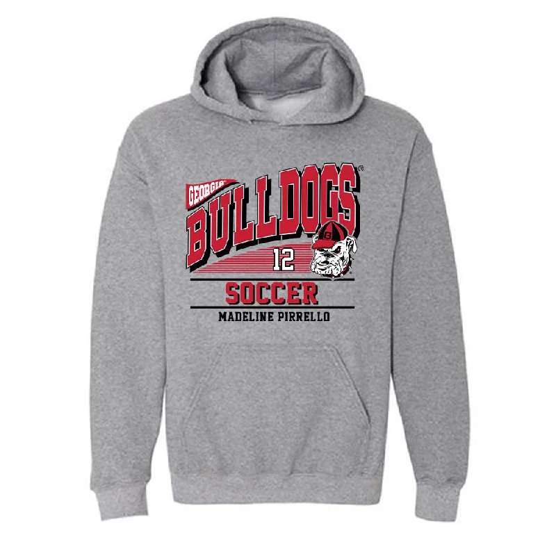 Georgia - NCAA Women's Soccer : Madeline Pirrello - Classic Fashion Shersey Hooded Sweatshirt Hoodie with Logo Branding Identity