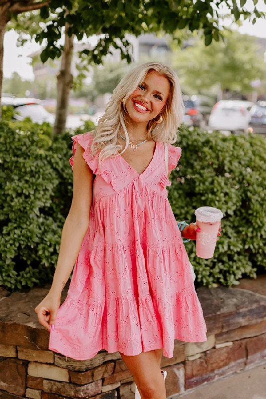 Write It Down Eyelet Dress Tunics Cozy soft