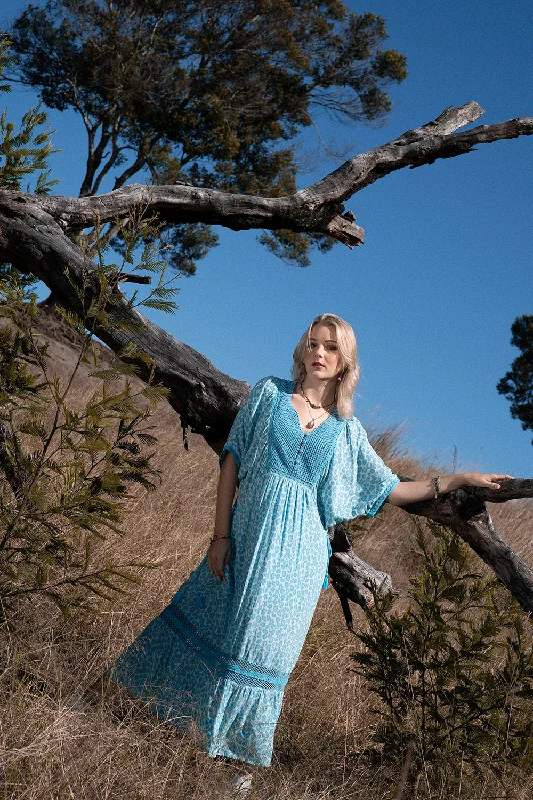Daisy Boho Dress - Turquoise Tunics Velvet soft
