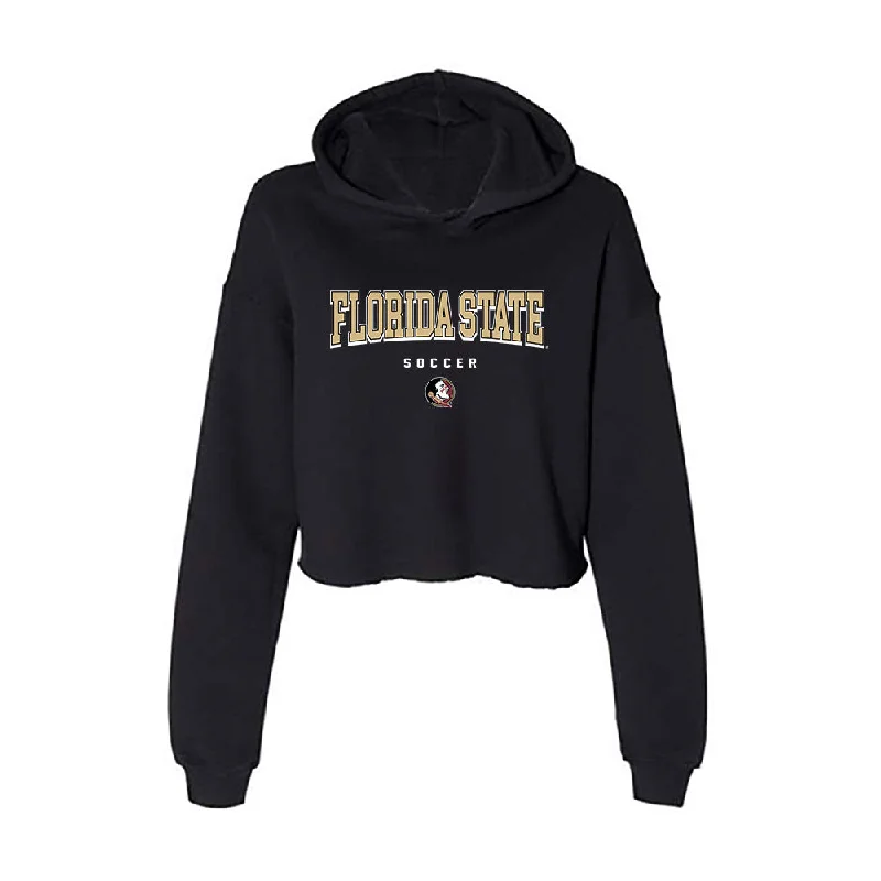 FSU - NCAA Women's Soccer : Lara Dantas - Women's Crop Fleece Hoodie Hoodie with Hem Fringe Bohemian Relaxed FSU - NCAA Women's Soccer : Lara Dantas - Women's Crop Fleece Hoodie Hoodie with Hem Fringe Bohemian Relaxed