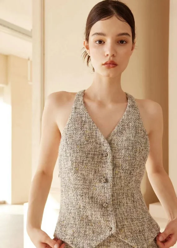HaYoon Suitset Tweed Dress Tunics Office stylish