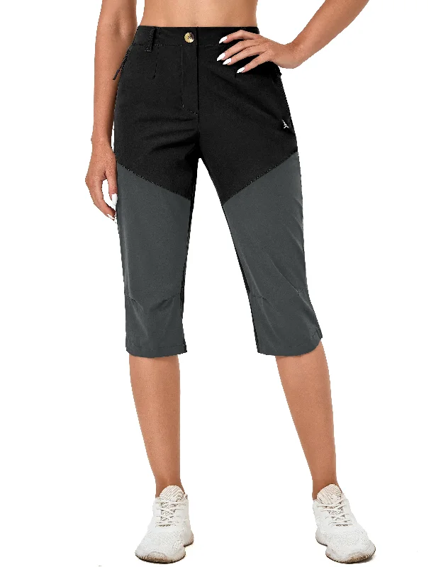 Women's Stretch Capris Lightweight Breathable UPF 50 Pants Comfortable Pleated Pants Women's Stretch Capris Lightweight Breathable UPF 50 Pants Comfortable Pleated Pants