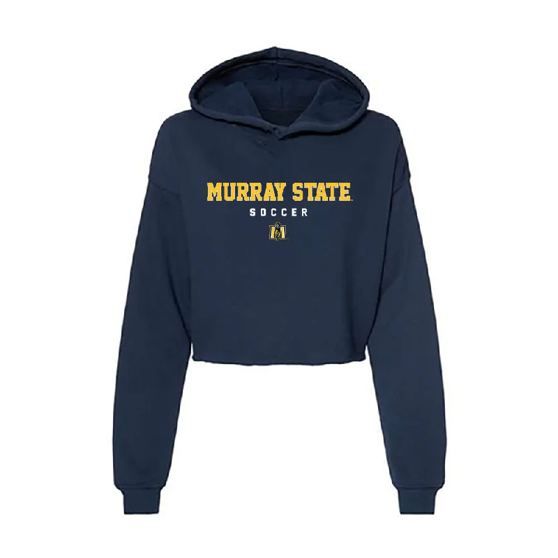 Murray State - NCAA Women's Soccer : Mary Hardy - Women's Crop Fleece Hoodie Hoodie with Drop Shoulder Relaxed Streetwear Murray State - NCAA Women's Soccer : Mary Hardy - Women's Crop Fleece Hoodie Hoodie with Drop Shoulder Relaxed Streetwear
