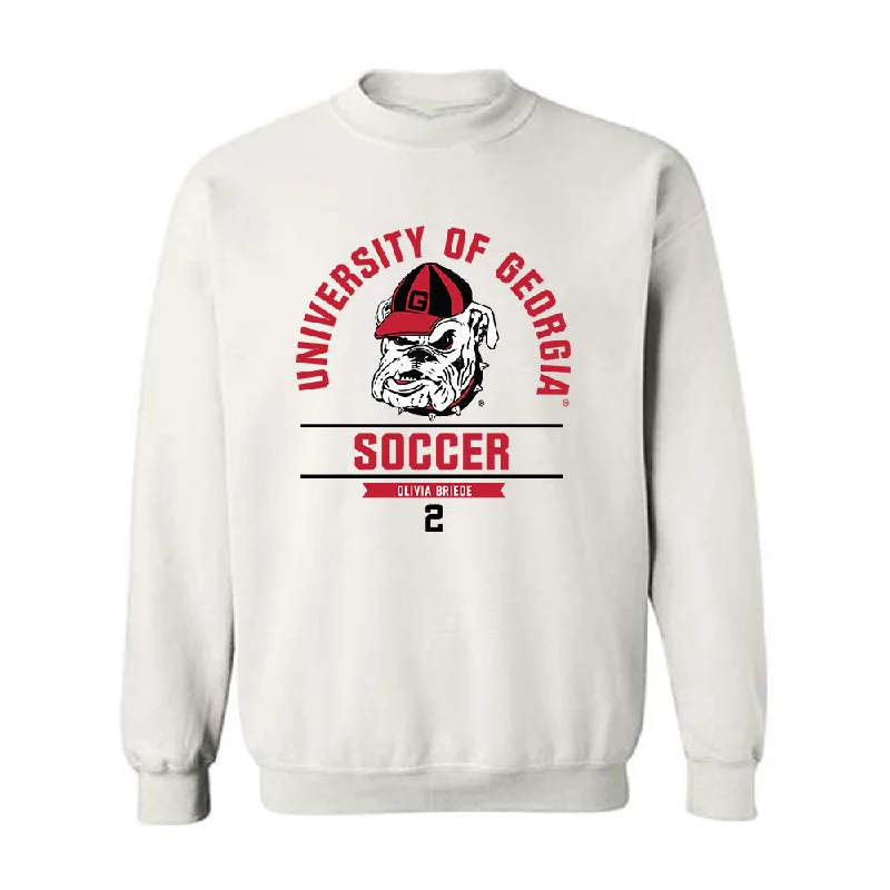 Georgia - NCAA Women's Soccer : Olivia Briede - Classic Fashion Shersey Crewneck Sweatshirt Hoodie with Zipper Placket Modern Functional