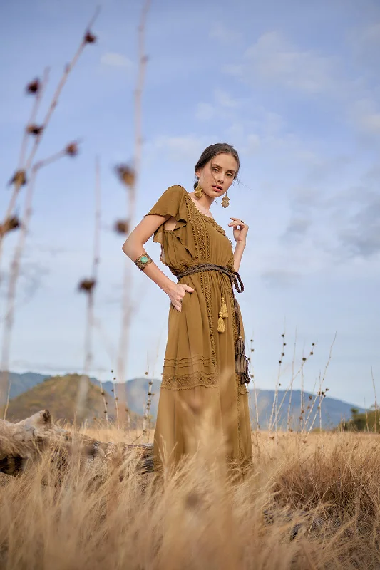 Rosalie Dress - Moss Tunics Chic elegant