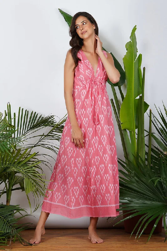 Rosa Front Tie Dress Halter Neckline Beach