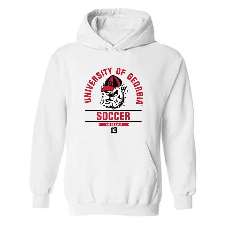 Georgia - NCAA Women's Soccer : Maddie Baker - Classic Fashion Shersey Hooded Sweatshirt Hoodie with Rolled Sleeves Casual Relaxed