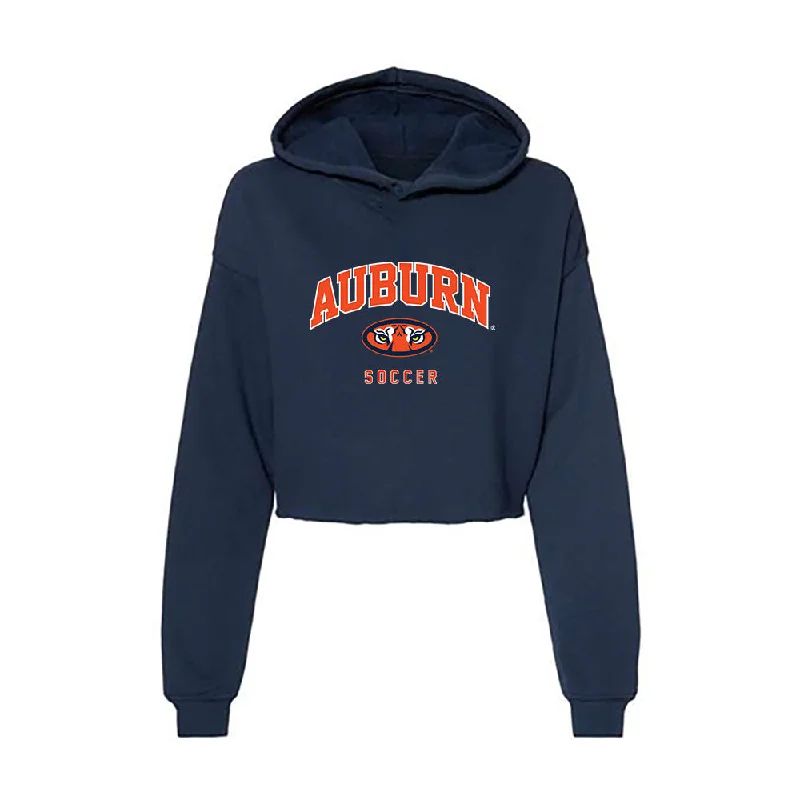 Auburn - NCAA Women's Soccer : Dylan Driver - Women's Crop Fleece Hoodie Hoodie with Distressed Vintage Worn