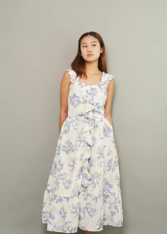 Petra Ruffle Frills Strap Dress Tunics Chic elegant