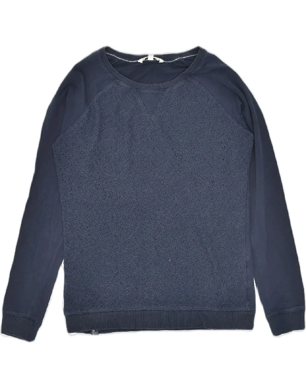 FAT FACE Womens Sweatshirt Jumper US 10 Large Navy Blue Floral Cotton Hoodie with Side Slits Relaxed Casual FAT FACE Womens Sweatshirt Jumper US 10 Large Navy Blue Floral Cotton Hoodie with Side Slits Relaxed Casual